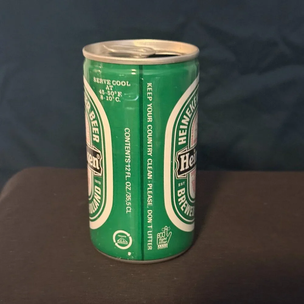 Heineken lager vintage beer can